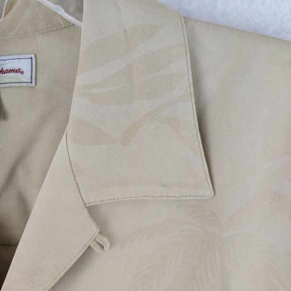 Tommy Bahama Mens Medium Silk Casual Tan Button Up Shirt Size M - Picture 4 of 10